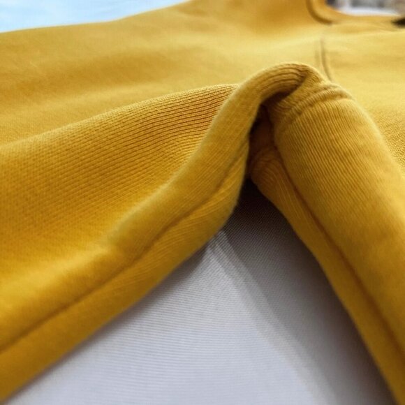 FRANK AND OAK X DISNEY MUSTARD YELLOW BLACK MICKEY MOUSE EMBROIDERED SWEATER - Picture 8 of 11